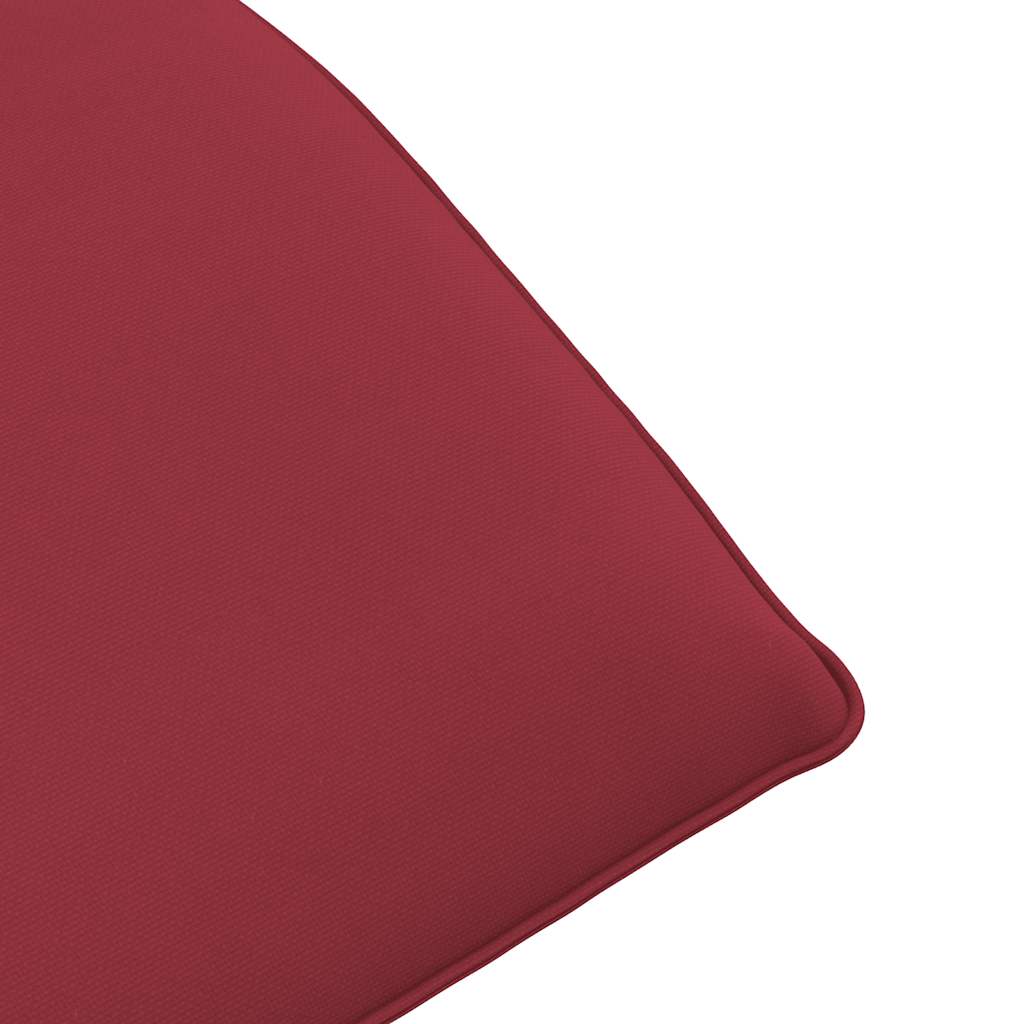 vidaXL Leżak składany wino czerwone 175x54x8,5 cm tkanina Oxford