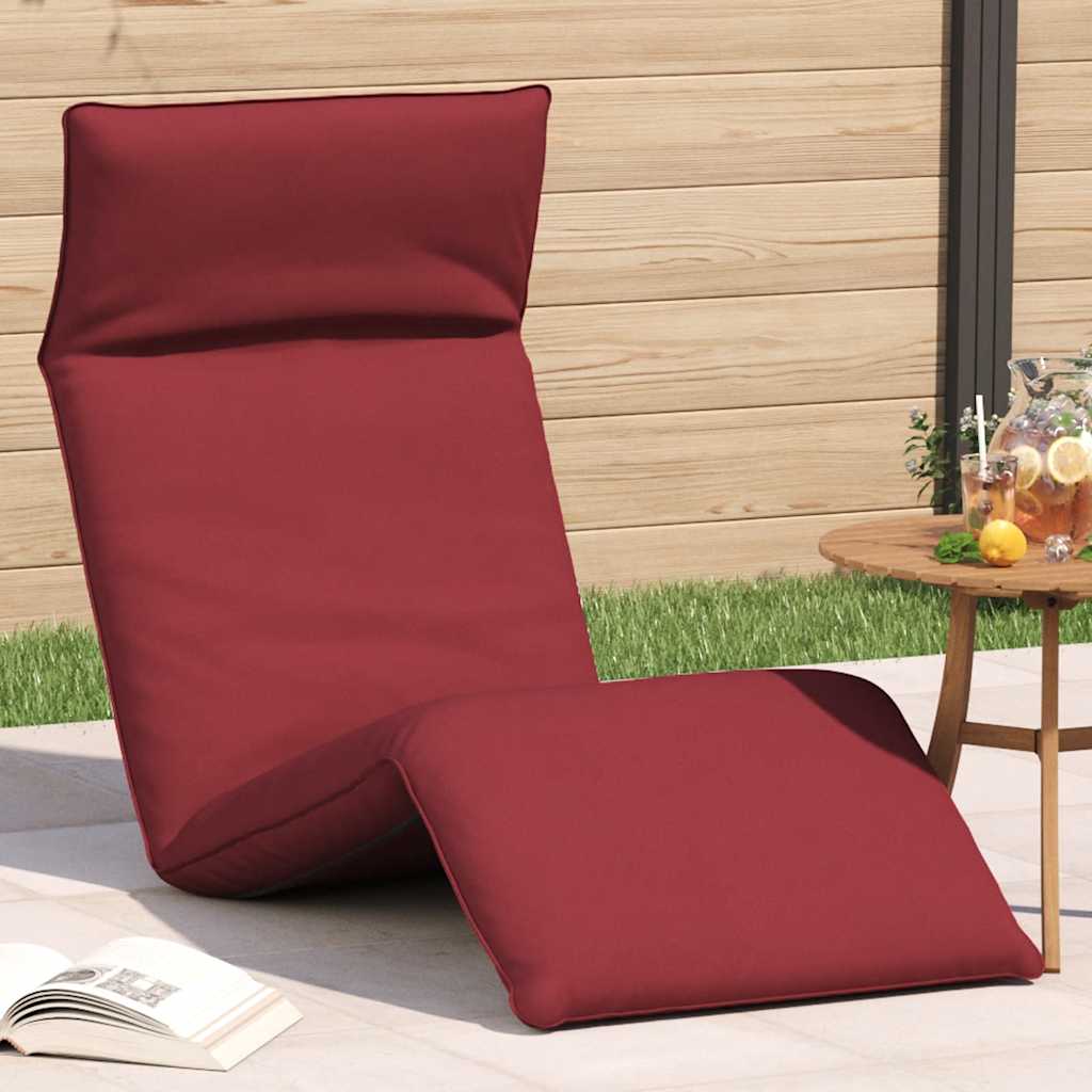 vidaXL Leżak składany wino czerwone 175x54x8,5 cm tkanina Oxford
