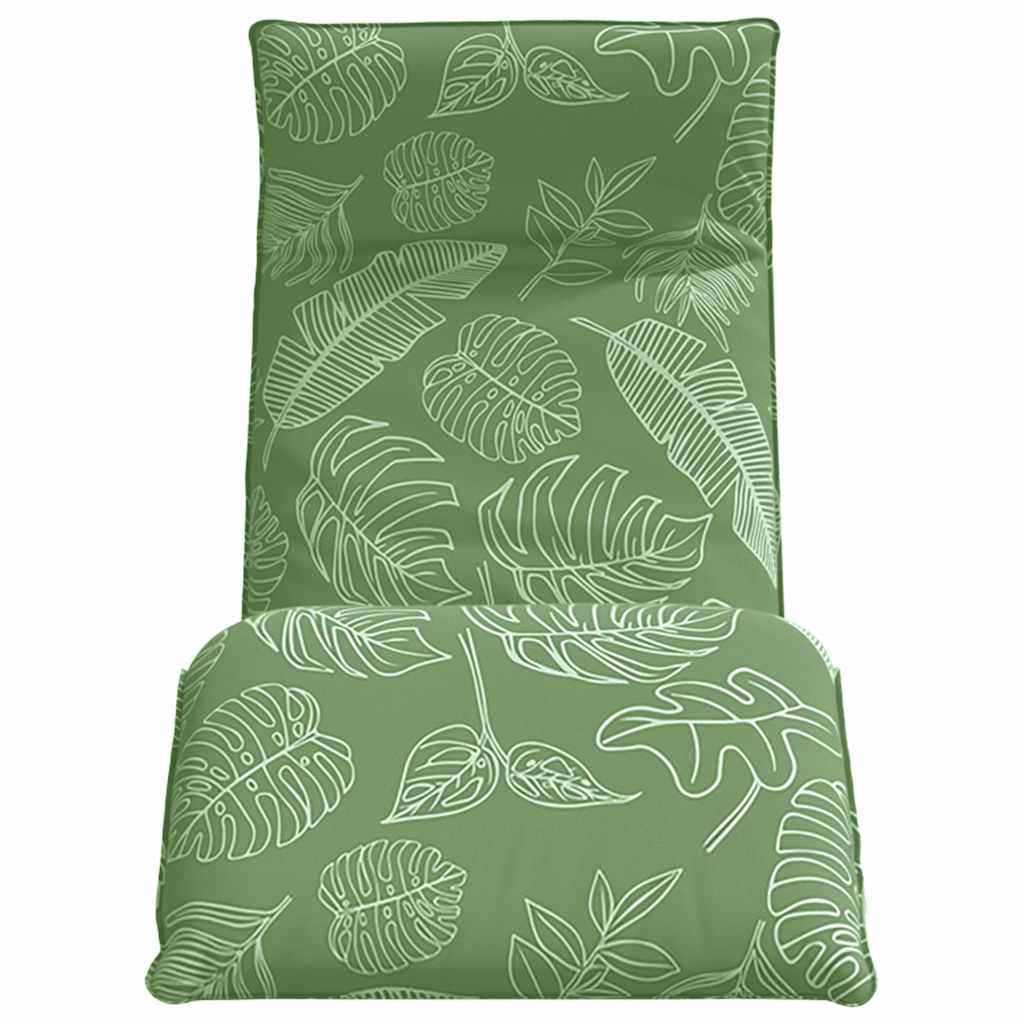 vidaXL Leżak składany wzór liścia 175x54x8,5 cm tkanina Oxford