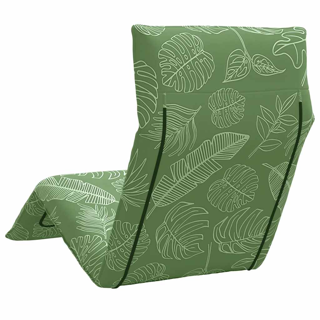vidaXL Leżak składany wzór liścia 175x54x8,5 cm tkanina Oxford
