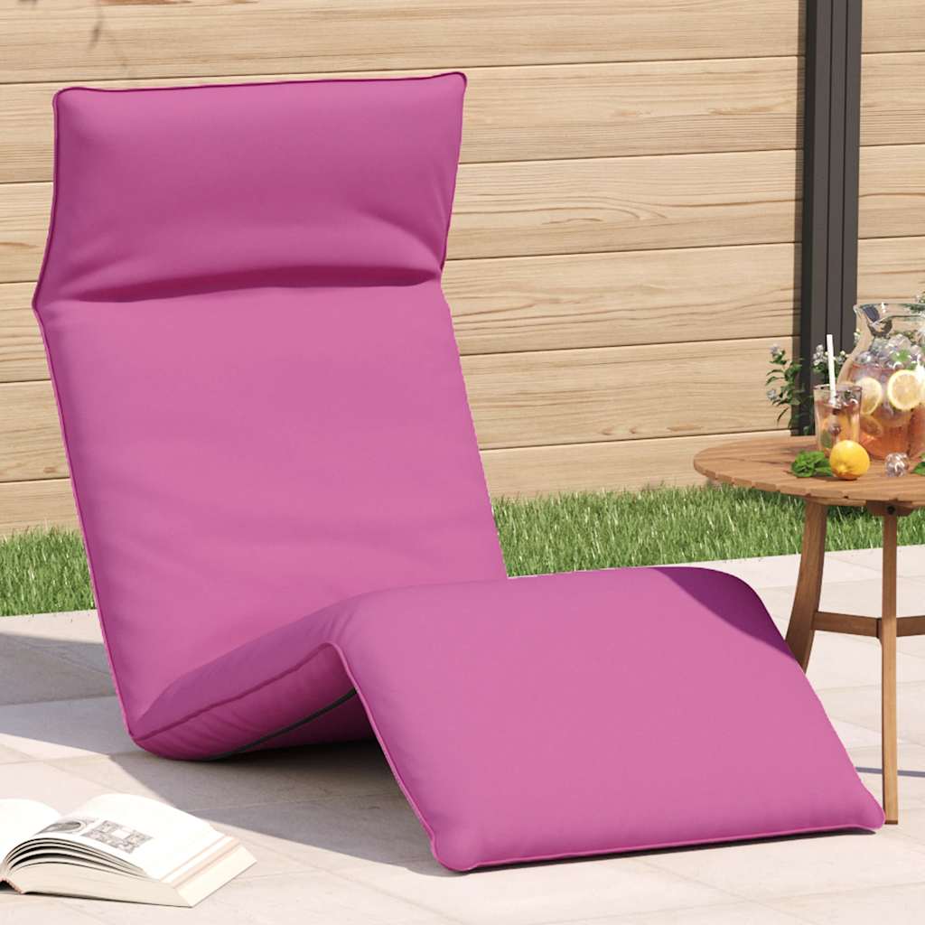 vidaXL Leżak składany różowy 175x54x8,5 cm Oxford Fabric