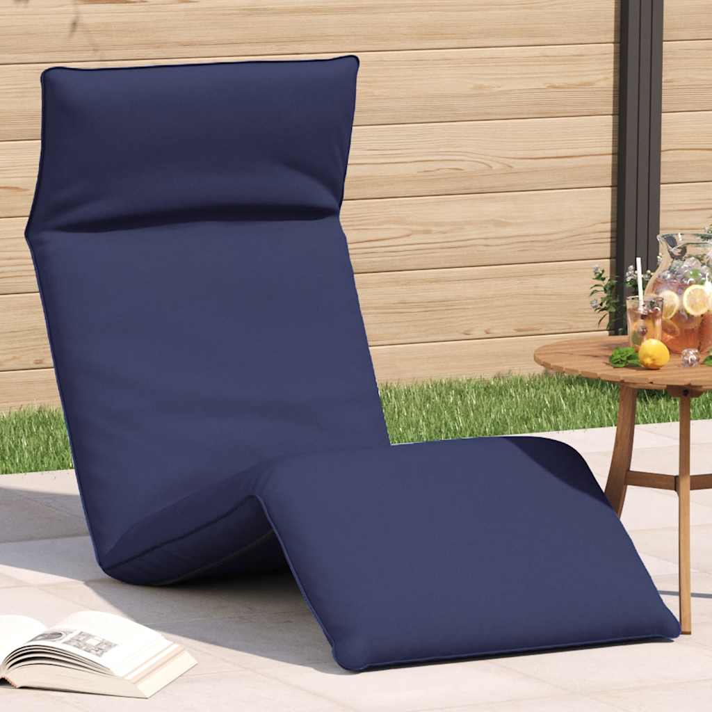 vidaXL Leżak składany granatowy 175x54x8,5 cm tkanina Oxford