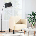 vidaXL Sofa Fotel z Podłokietnikami Kremowy 54 cm Tkanina Corduroy