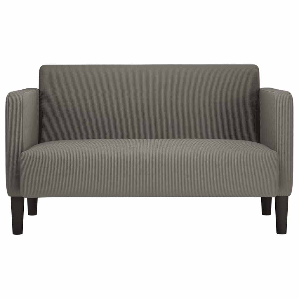 vidaXL Sofa dwuosobowa jasnoszara 109 cm Tkanina sztruksowa