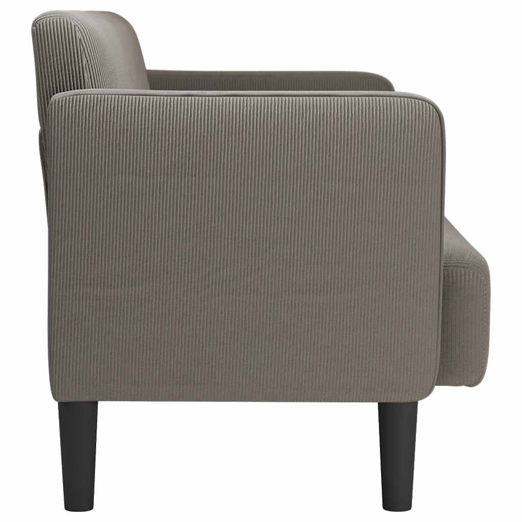 vidaXL Sofa dwuosobowa jasnoszara 109 cm Tkanina sztruksowa
