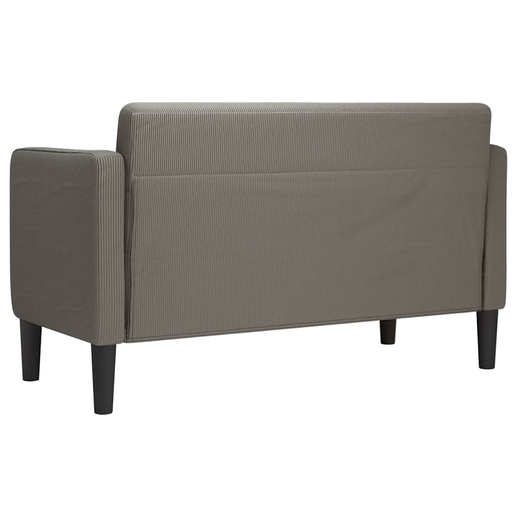 vidaXL Sofa dwuosobowa jasnoszara 109 cm Tkanina sztruksowa