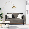 vidaXL Sofa dwuosobowa jasnoszara 109 cm Tkanina sztruksowa