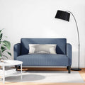 vidaXL Sofa dwuosobowa niebieska 109 cm tkanina sztruksowa