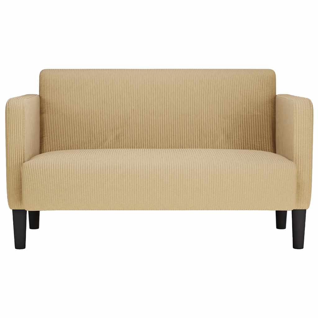 vidaXL Sofa dwuosobowa szarozielona 109 cm Tkanina sztruksowa