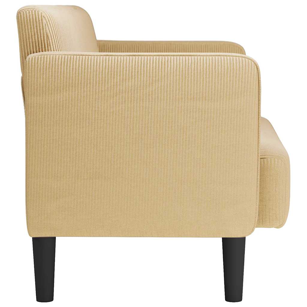 vidaXL Sofa dwuosobowa szarozielona 109 cm Tkanina sztruksowa