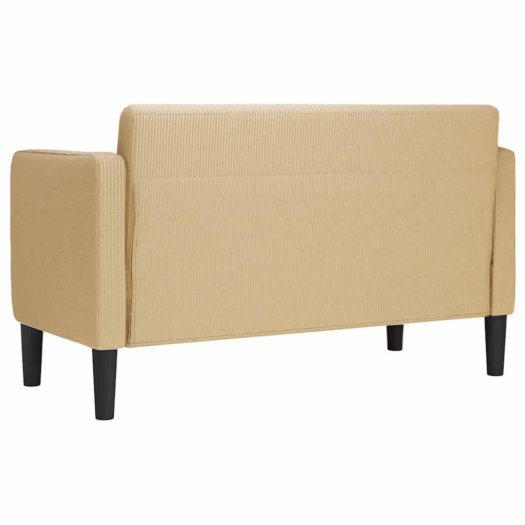 vidaXL Sofa dwuosobowa szarozielona 109 cm Tkanina sztruksowa