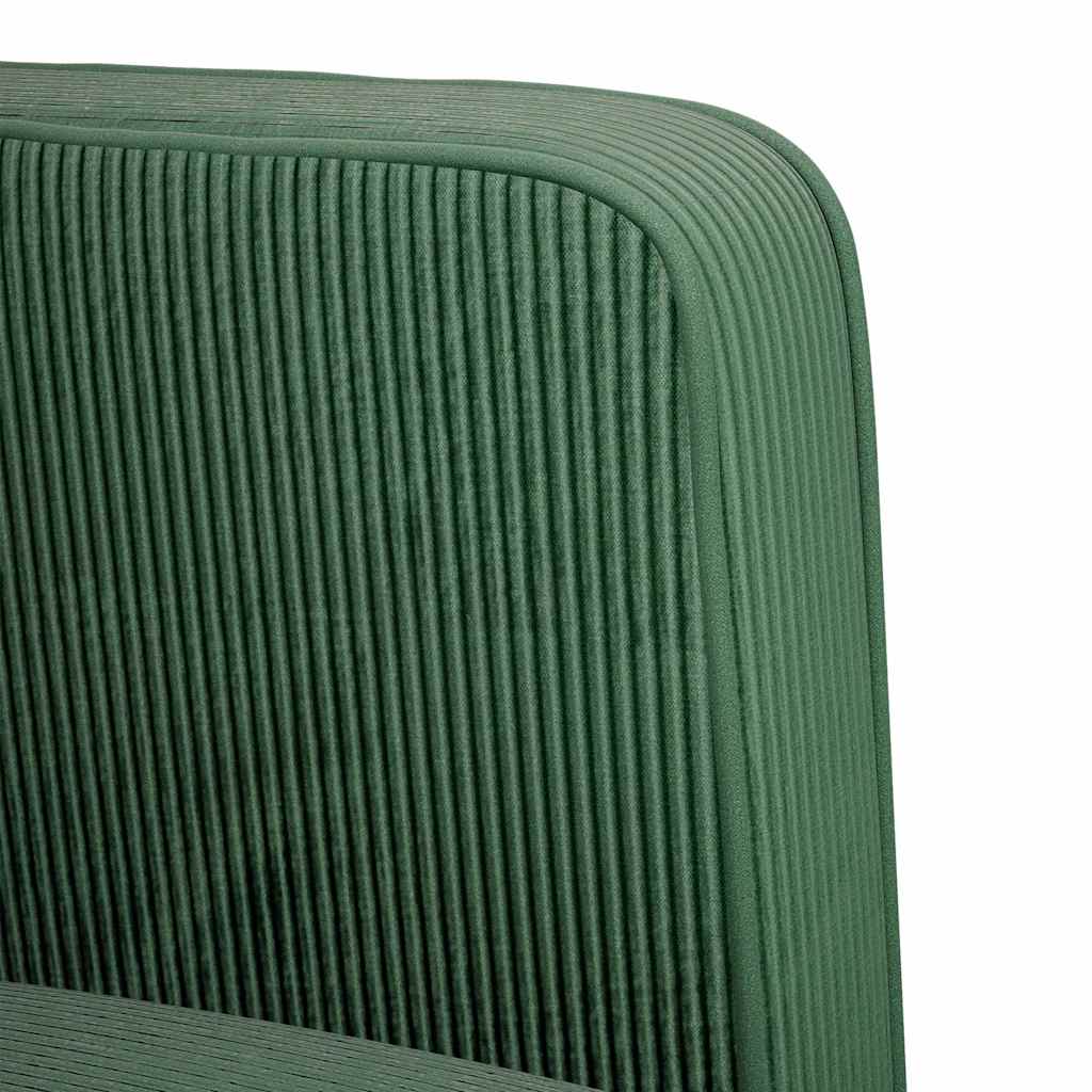 vidaXL Sofa dwuosobowa ciemnozielona 109 cm Tkanina sztruksowa