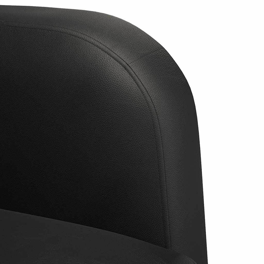vidaXL Sofa Fotel z Podłokietnikami Czarny 54 cm Skóra ekologiczna