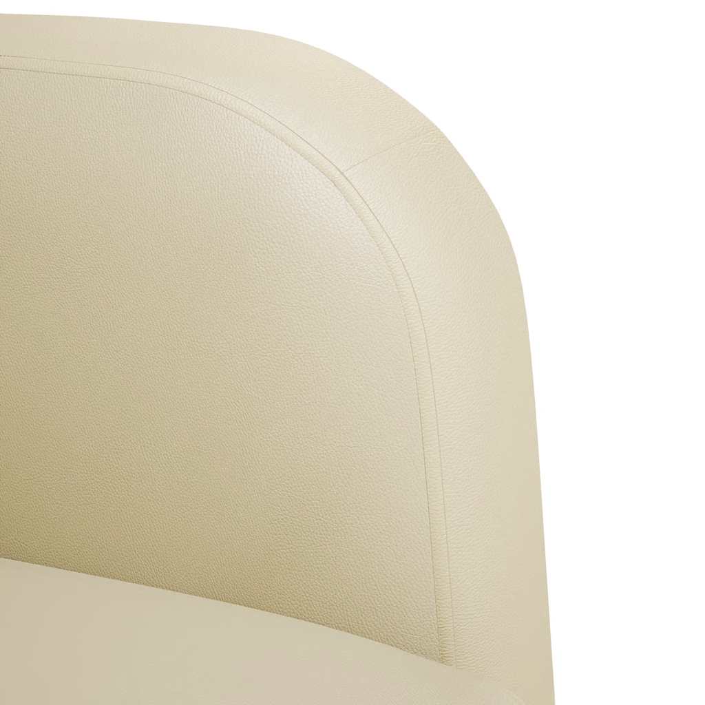 vidaXL Sofa Fotel z Podłokietnikami Kremowy 54 cm Skóra ekologiczna