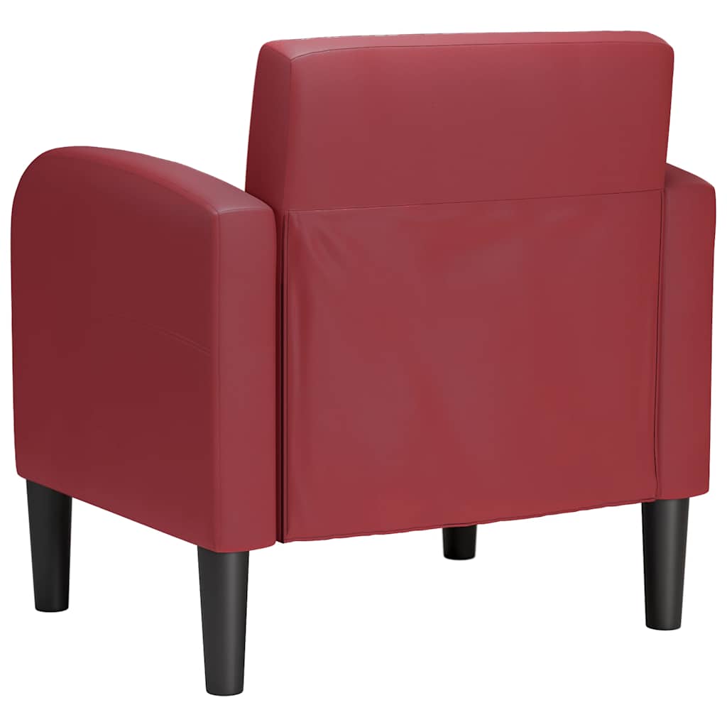 vidaXL Sofa Fotel z Podłokietnikami Wino Czerwone 54 cm