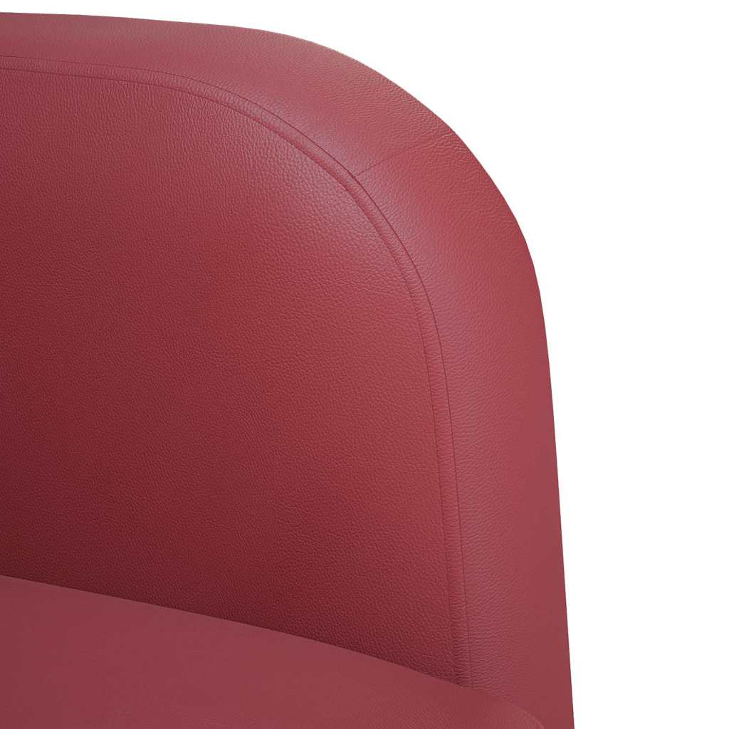 vidaXL Sofa Fotel z Podłokietnikami Wino Czerwone 54 cm