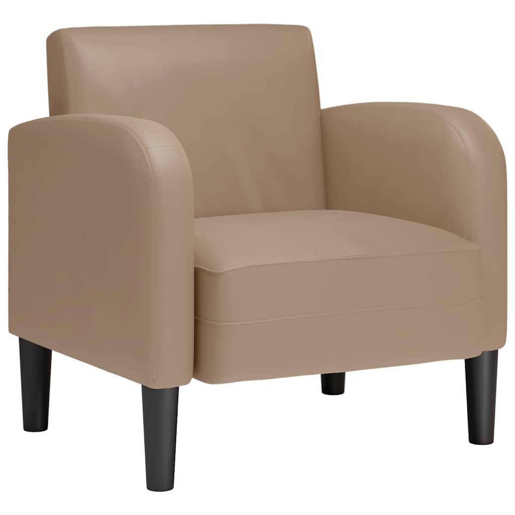 vidaXL Sofa Fotel z Podłokietnikami Cappuccino 54 cm Skóra ekologiczna