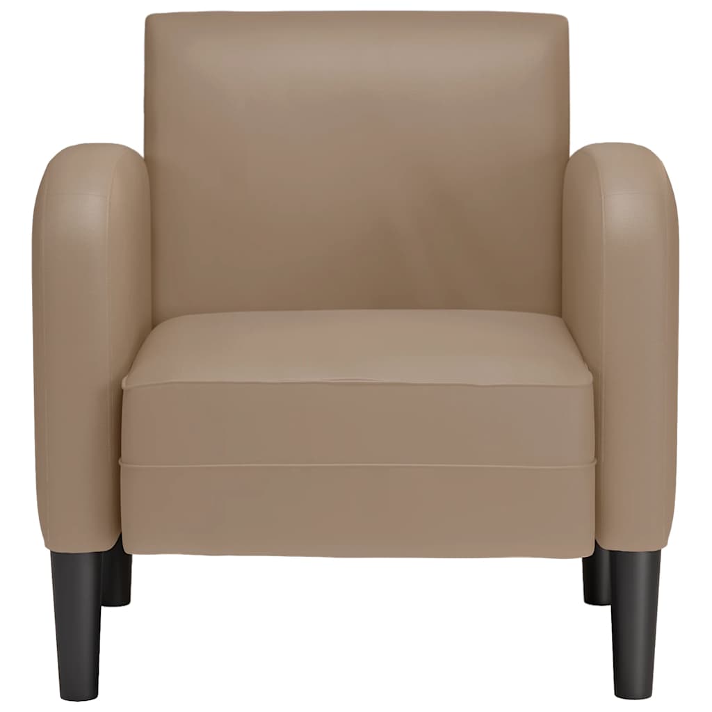 vidaXL Sofa Fotel z Podłokietnikami Cappuccino 54 cm Skóra ekologiczna