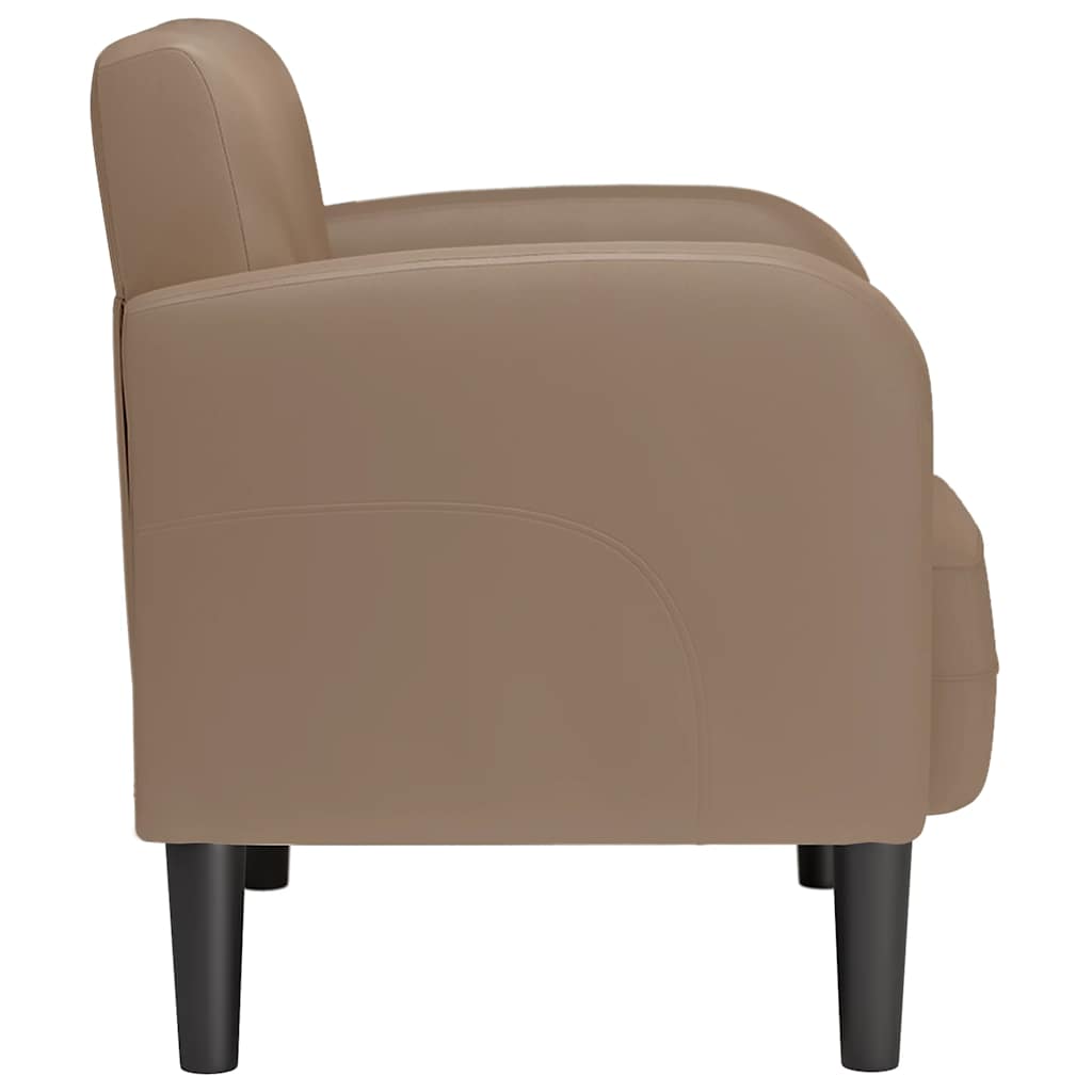vidaXL Sofa Fotel z Podłokietnikami Cappuccino 54 cm Skóra ekologiczna