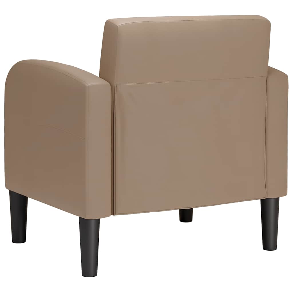 vidaXL Sofa Fotel z Podłokietnikami Cappuccino 54 cm Skóra ekologiczna
