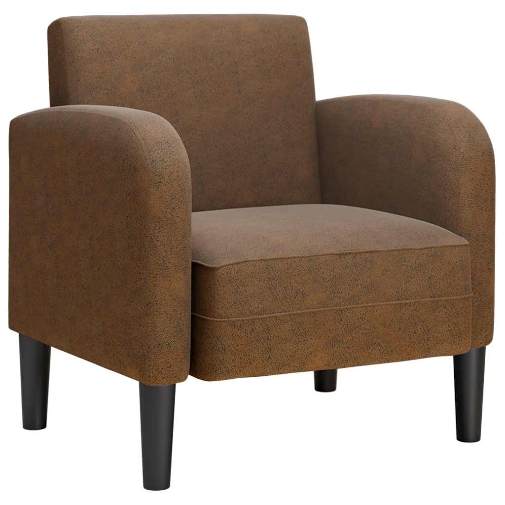 vidaXL Sofa Fotel z Podłokietnikami Brązowy 54 cm Skóra ekologiczna