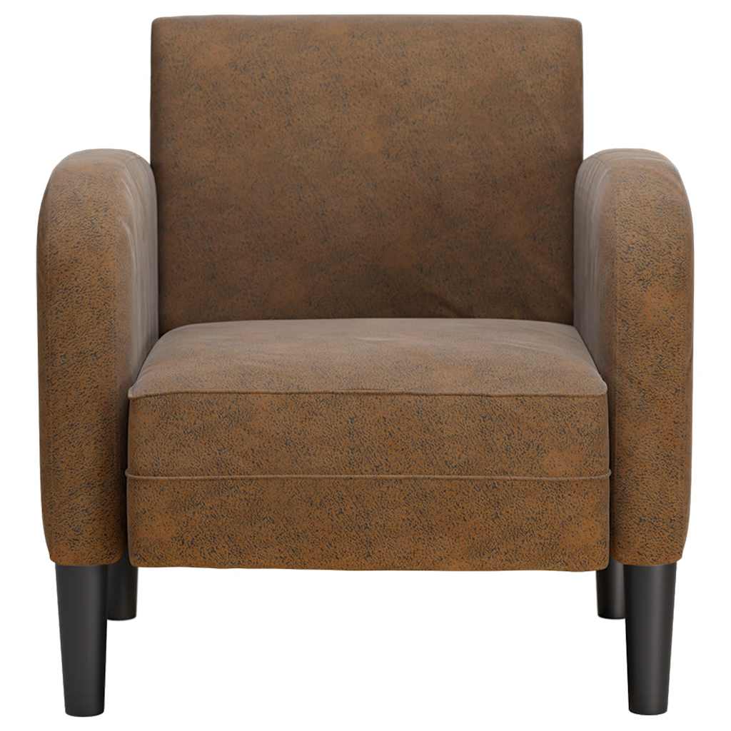 vidaXL Sofa Fotel z Podłokietnikami Brązowy 54 cm Skóra ekologiczna