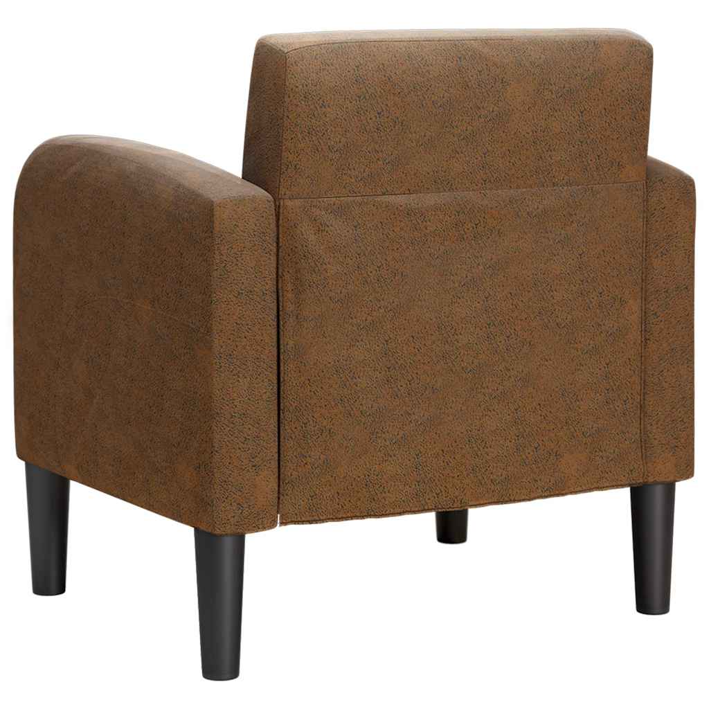 vidaXL Sofa Fotel z Podłokietnikami Brązowy 54 cm Skóra ekologiczna