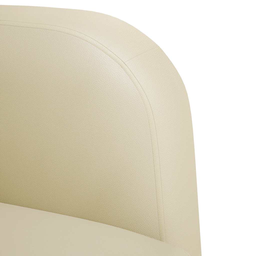 vidaXL Sofa dwuosobowa kremowa 110 cm ze skóry ekologicznej