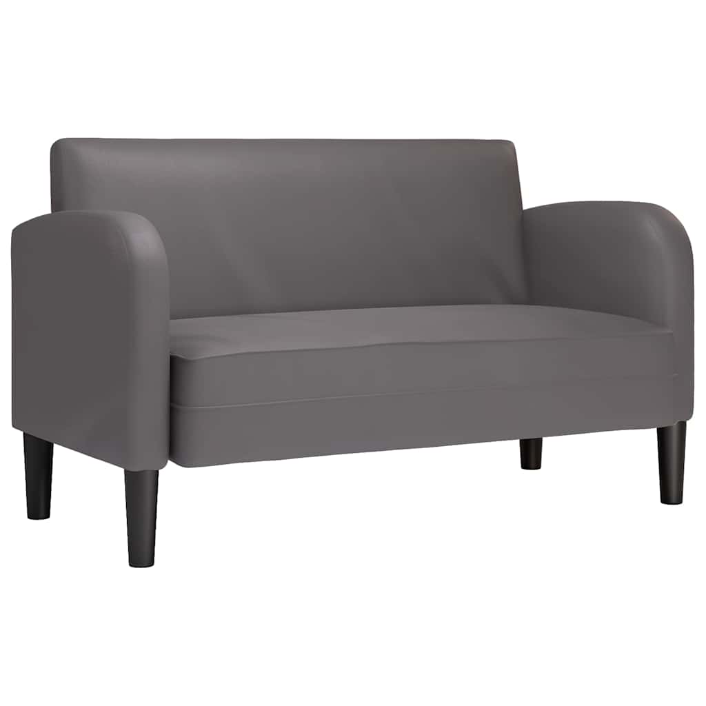 vidaXL Sofa dwuosobowa Szara 110 cm Skóra ekologiczna