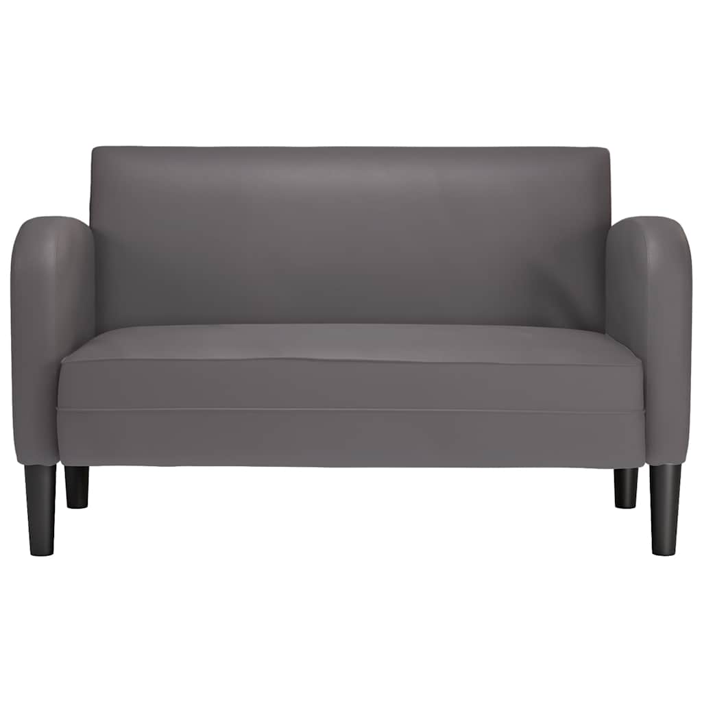 vidaXL Sofa dwuosobowa Szara 110 cm Skóra ekologiczna