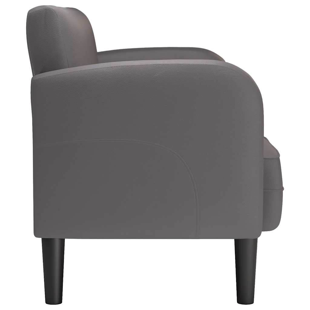 vidaXL Sofa dwuosobowa Szara 110 cm Skóra ekologiczna
