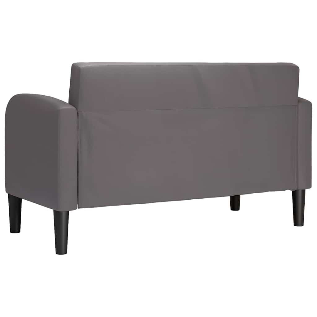 vidaXL Sofa dwuosobowa Szara 110 cm Skóra ekologiczna