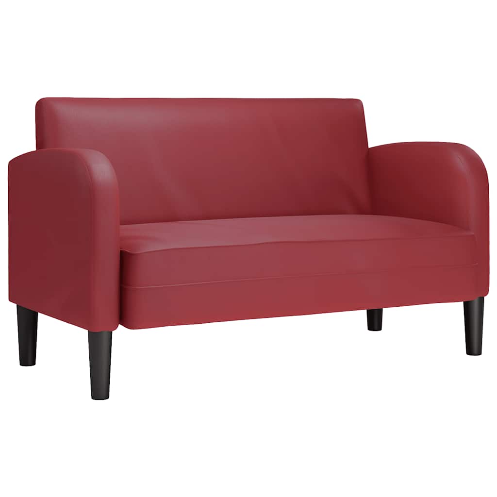 vidaXL Sofa dwuosobowa w kolorze czerwonego wina 110 cm