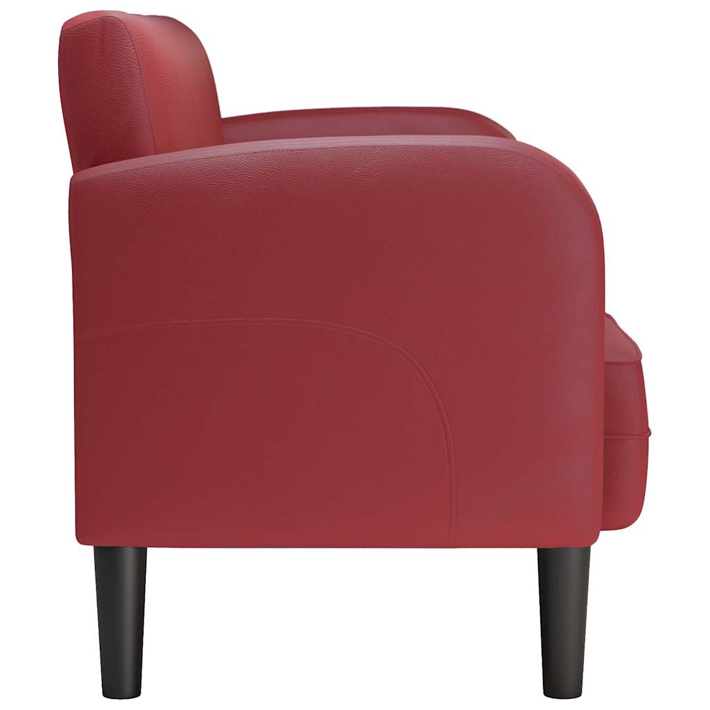 vidaXL Sofa dwuosobowa w kolorze czerwonego wina 110 cm