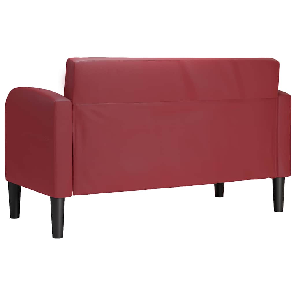 vidaXL Sofa dwuosobowa w kolorze czerwonego wina 110 cm