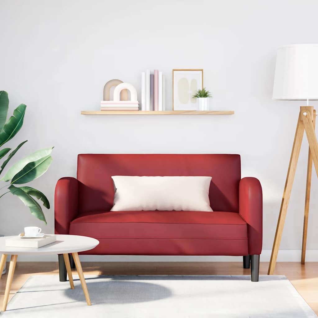 vidaXL Sofa dwuosobowa w kolorze czerwonego wina 110 cm
