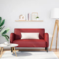 vidaXL Sofa dwuosobowa w kolorze czerwonego wina 110 cm