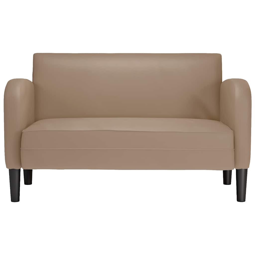 vidaXL Sofa dwuosobowa Cappuccino 110 cm Skóra ekologiczna