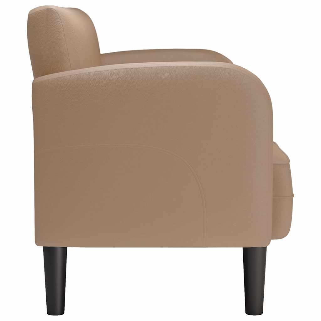 vidaXL Sofa dwuosobowa Cappuccino 110 cm Skóra ekologiczna