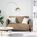 vidaXL Sofa dwuosobowa Cappuccino 110 cm Skóra ekologiczna