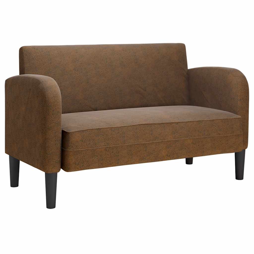 vidaXL Sofa dwuosobowa brązowa 110 cm sztuczna skóra