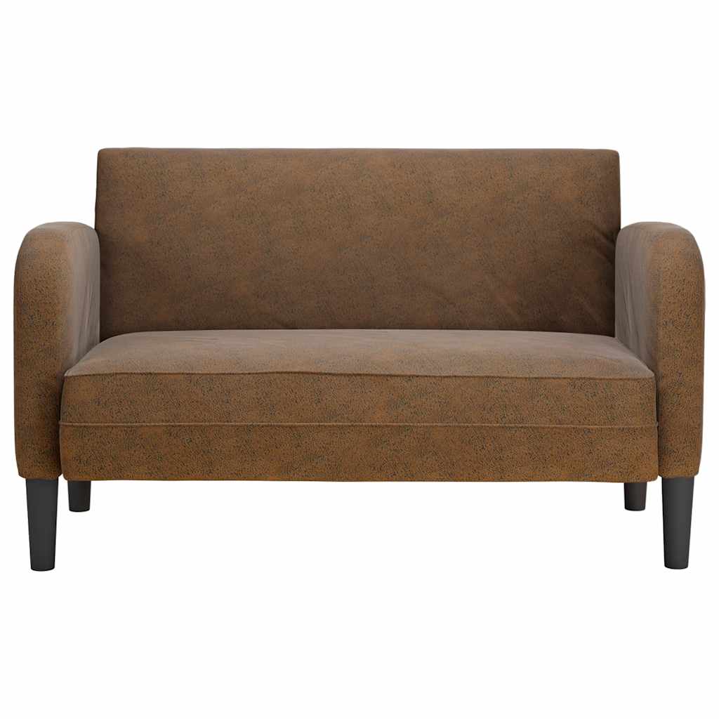 vidaXL Sofa dwuosobowa brązowa 110 cm sztuczna skóra
