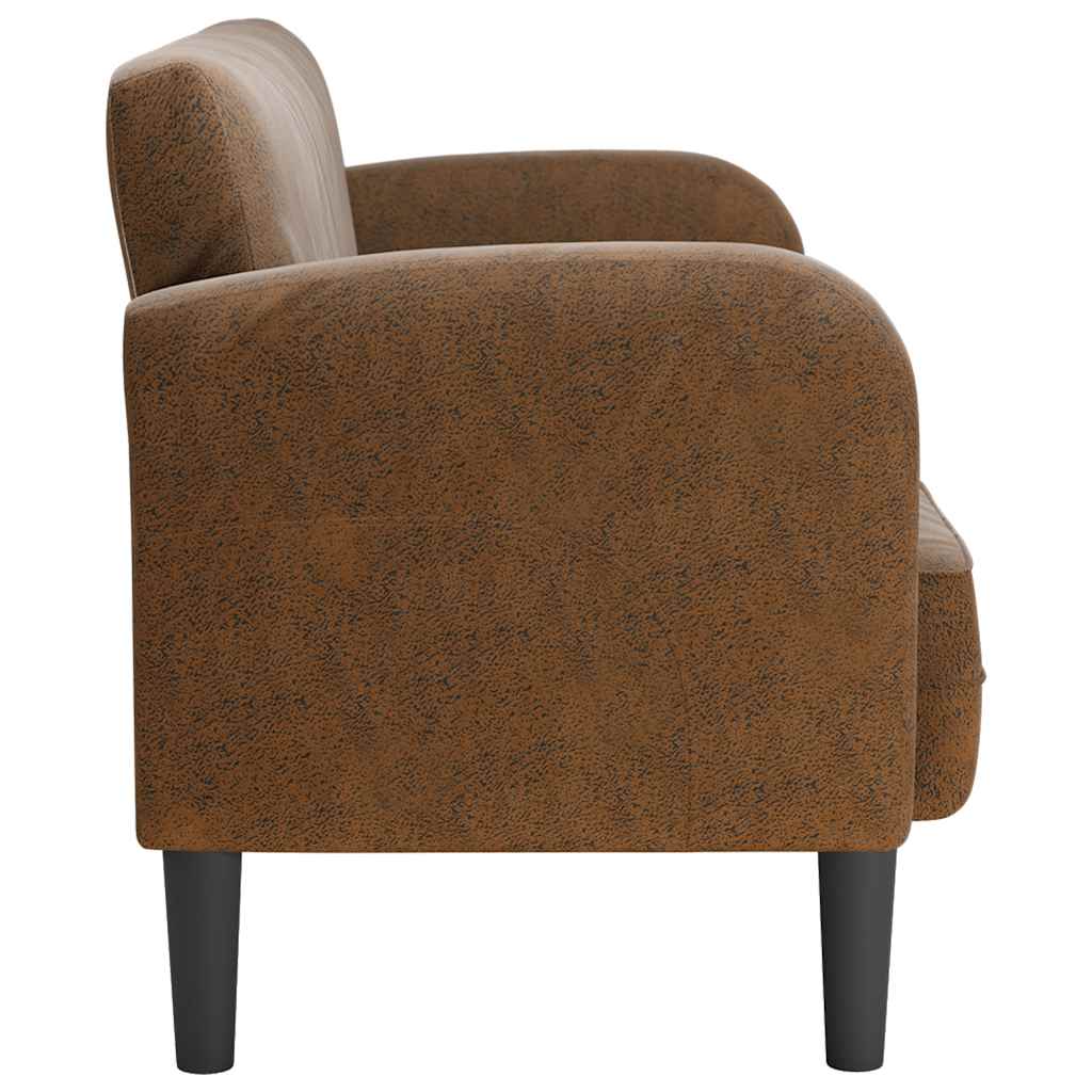 vidaXL Sofa dwuosobowa brązowa 110 cm sztuczna skóra