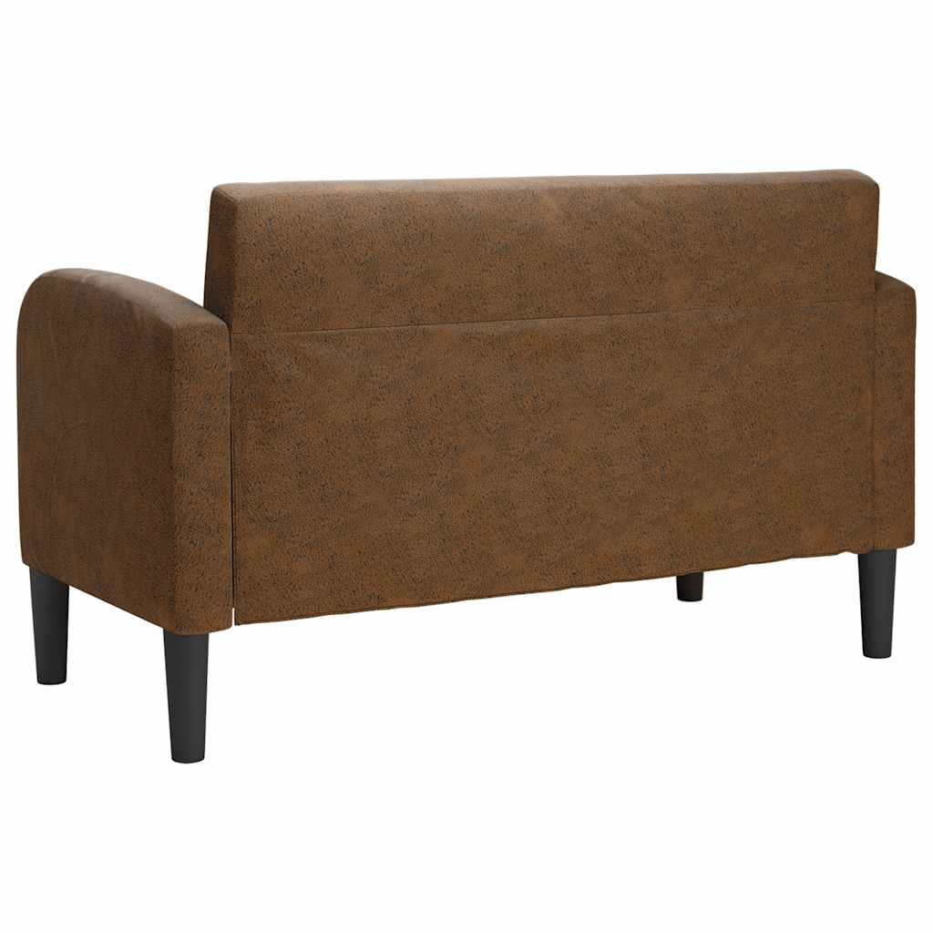 vidaXL Sofa dwuosobowa brązowa 110 cm sztuczna skóra