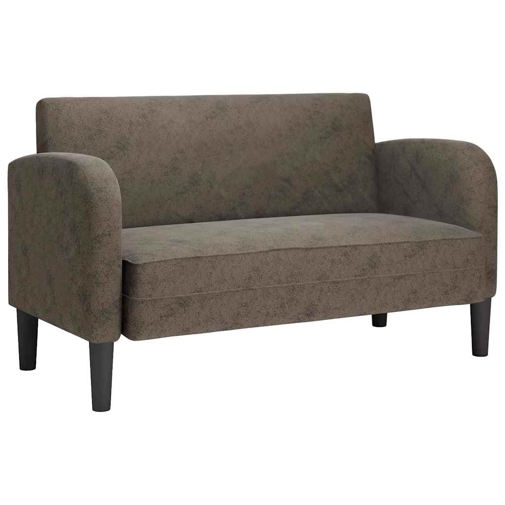 vidaXL Sofa dwuosobowa ciemnoszara 110 cm sztuczna skóra