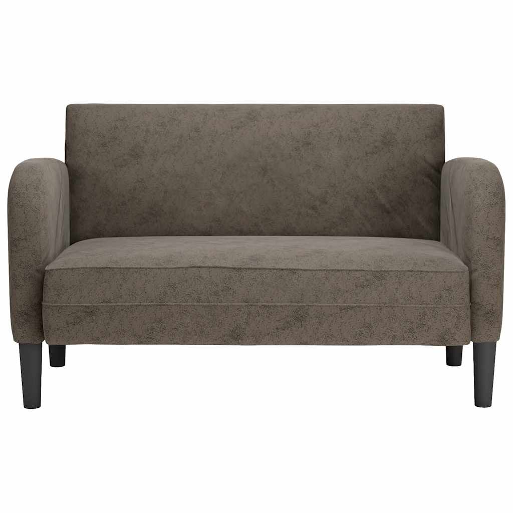 vidaXL Sofa dwuosobowa ciemnoszara 110 cm sztuczna skóra