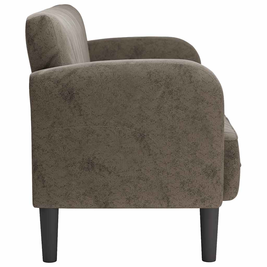 vidaXL Sofa dwuosobowa ciemnoszara 110 cm sztuczna skóra