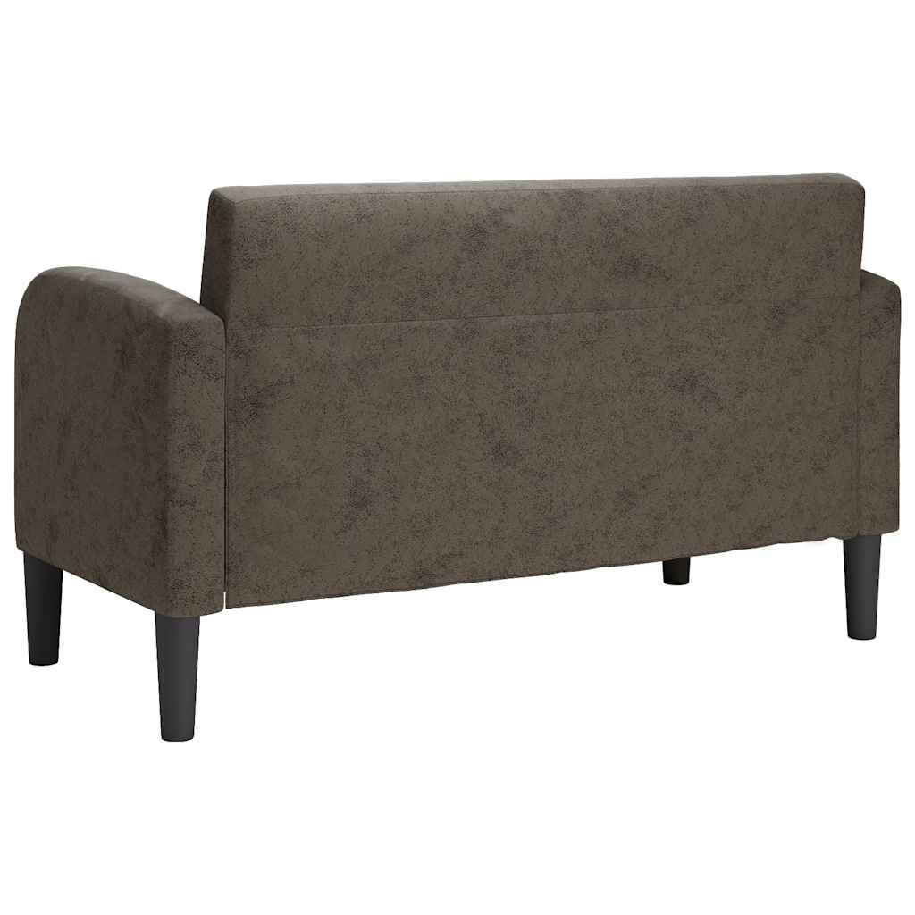 vidaXL Sofa dwuosobowa ciemnoszara 110 cm sztuczna skóra