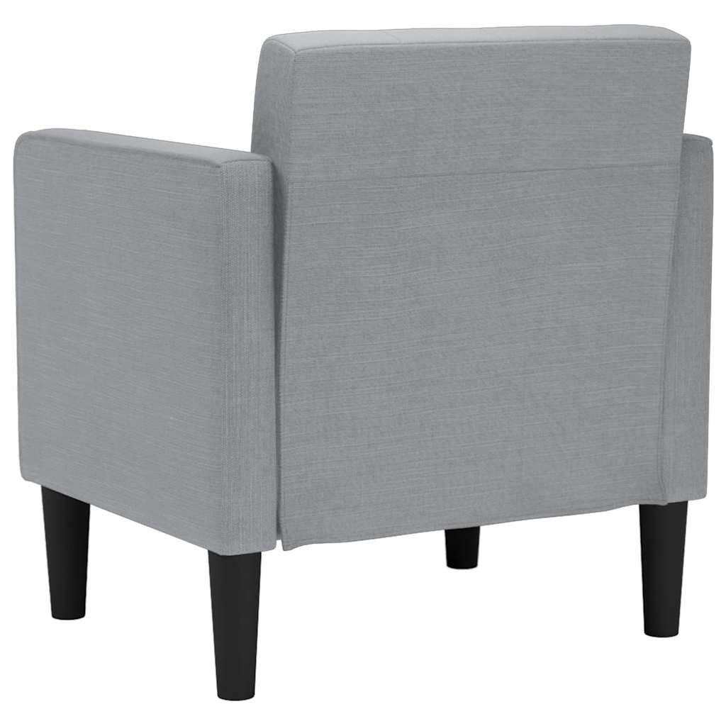 vidaXL Sofa Fotel z Podłokietnikami Jasnoszary 53 cm Tkanina