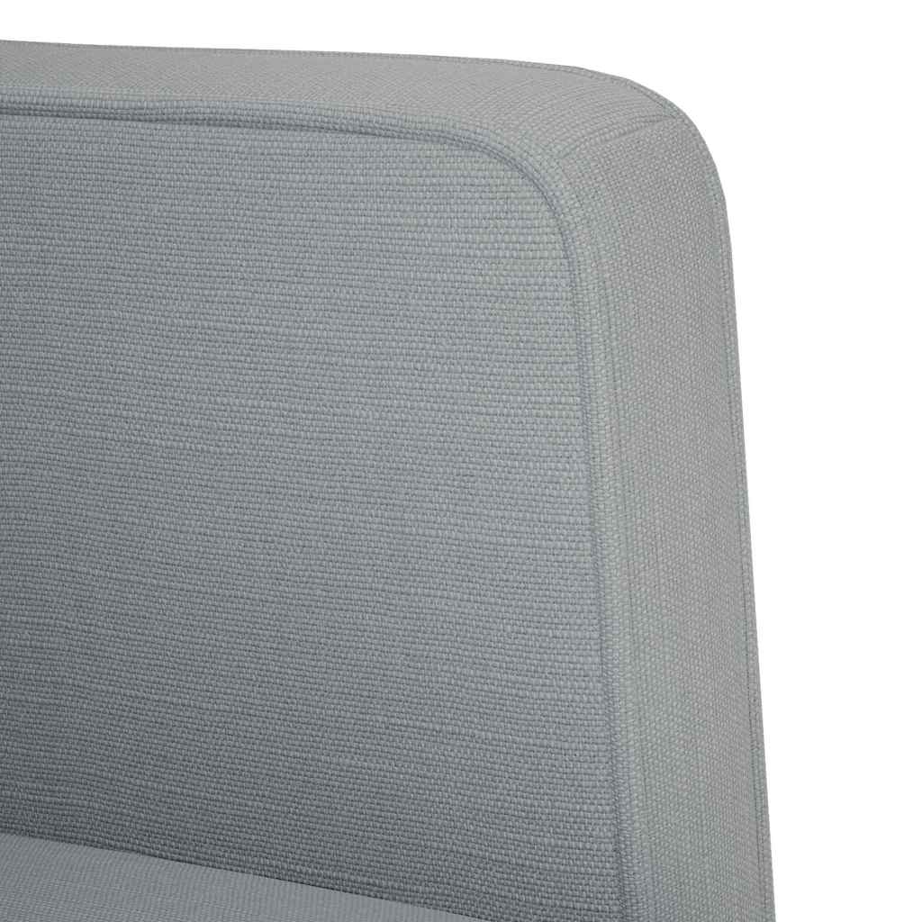 vidaXL Sofa Fotel z Podłokietnikami Jasnoszary 53 cm Tkanina